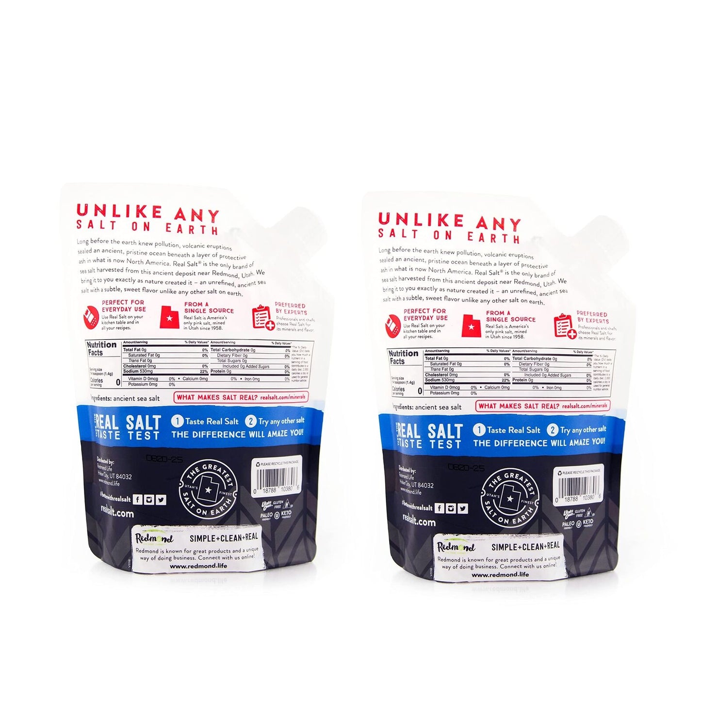 Real Salt Natural Unrefined Sea Salt Pack of 2 16 Ounces Sustainable Flavor