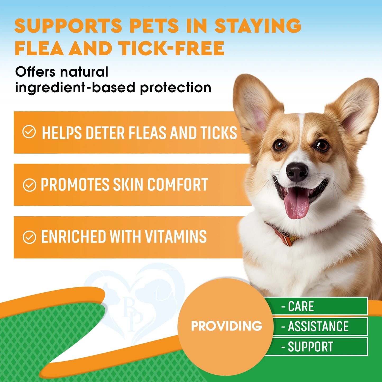 Oral Flea & Tick Support Multivitamin Supplement for Dogs & Cats, 60-Ml Bottle