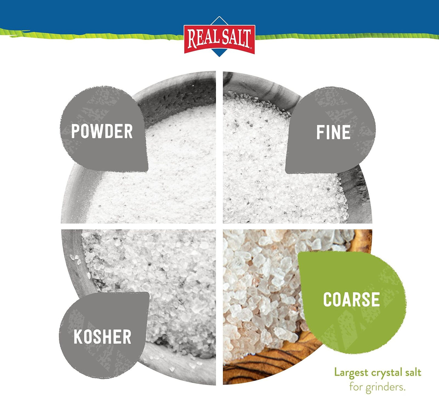 Real Salt Natural Unrefined Sea Salt Pack of 2 16 Ounces Sustainable Flavor
